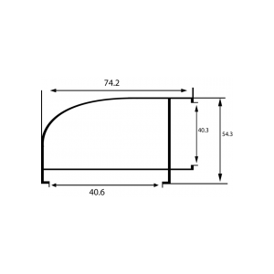 P400/74X 6,0м. Угловой профиль 60x40 (12 м/п в уп.)